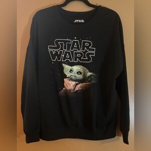 Disney Star Wars Mandalorian Grogu Black T-Shirt Size Medium NWOT